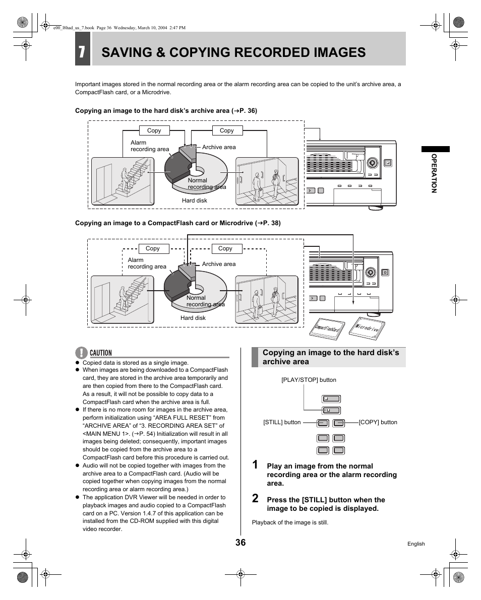 Saving & copying recorded images | Sanyo DSR - 300 User Manual | Page 37 / 136