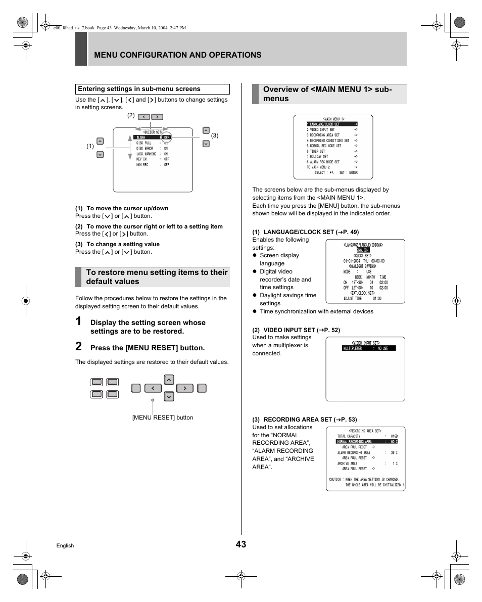 Sanyo DSR - 300 User Manual | Page 44 / 136