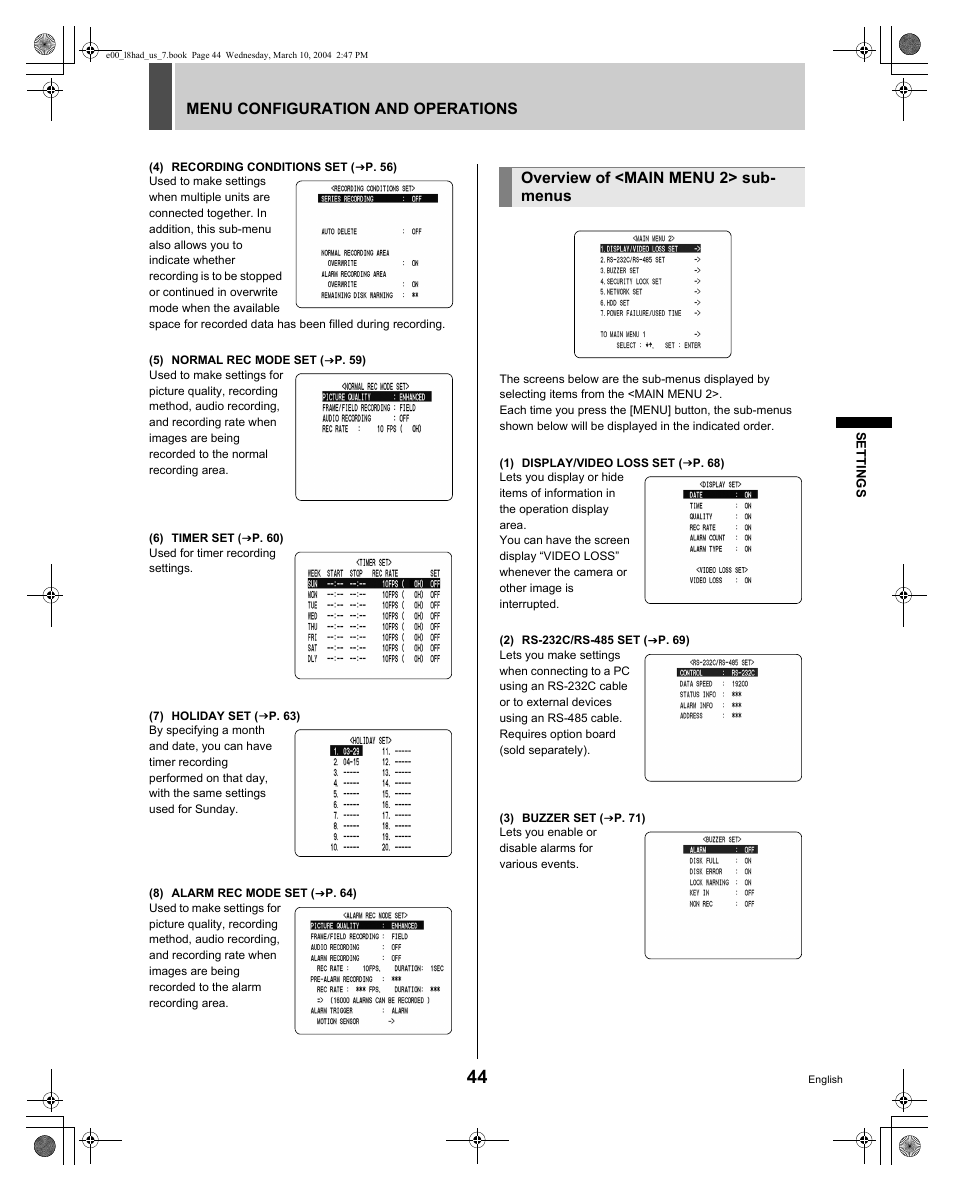 Sanyo DSR - 300 User Manual | Page 45 / 136
