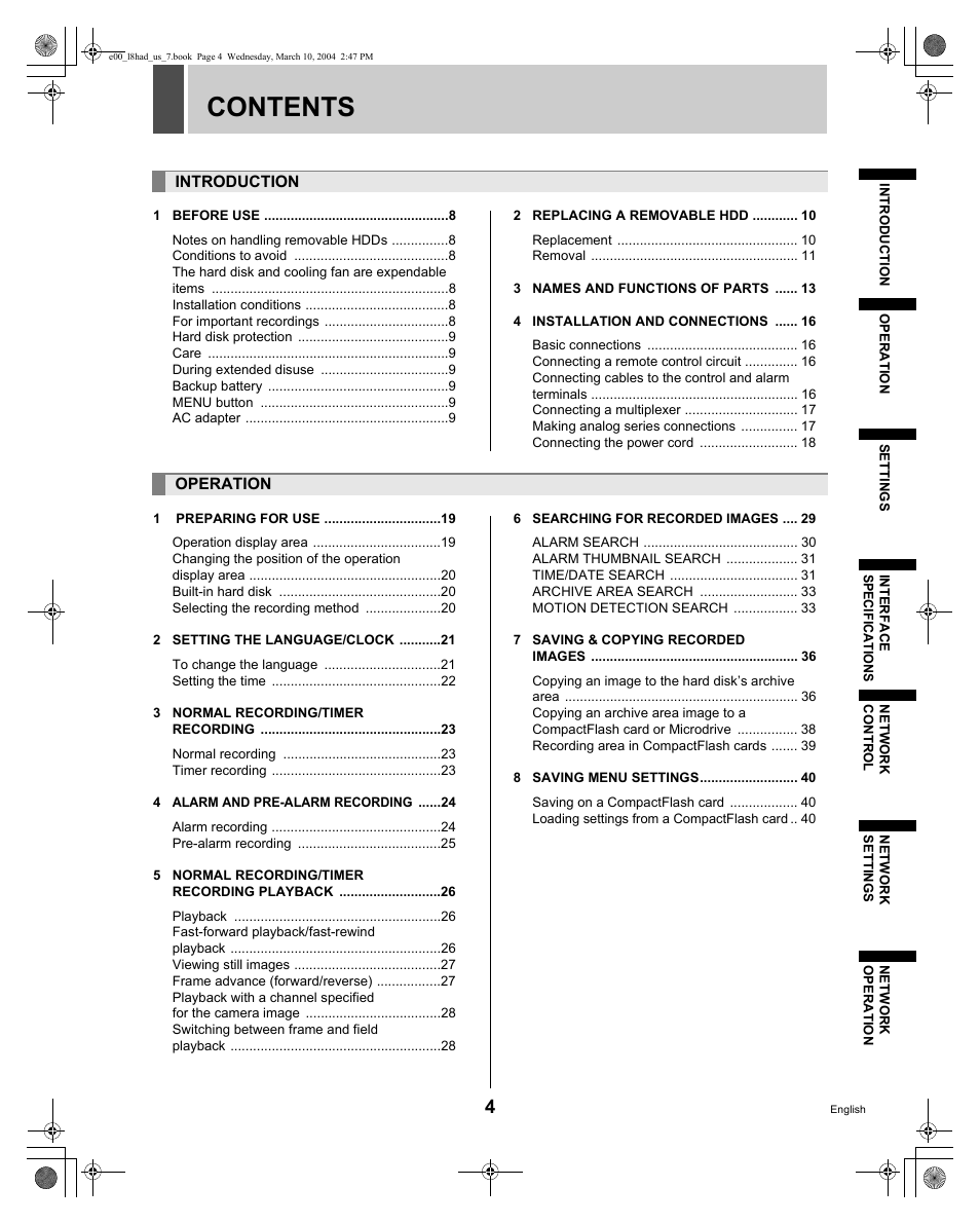 Sanyo DSR - 300 User Manual | Page 5 / 136