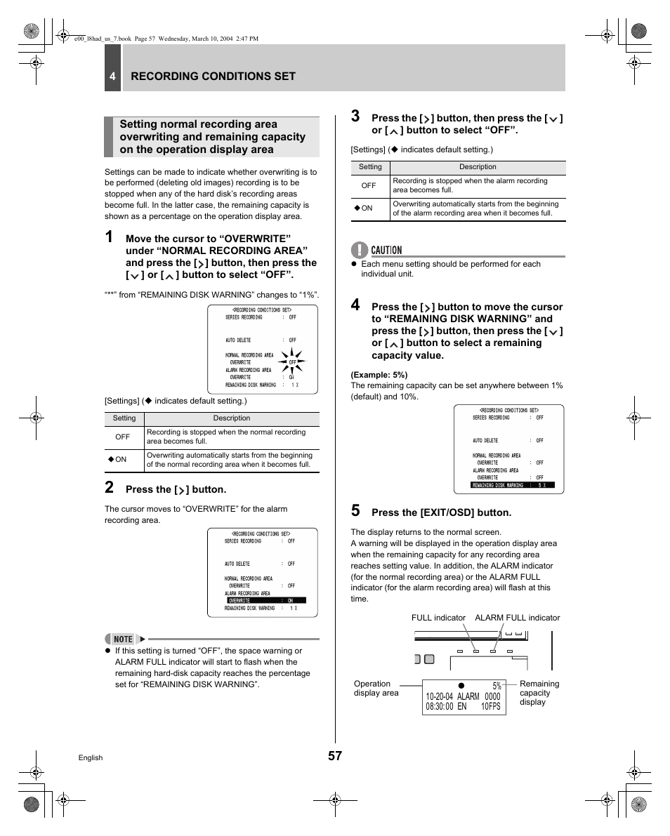 Sanyo DSR - 300 User Manual | Page 58 / 136