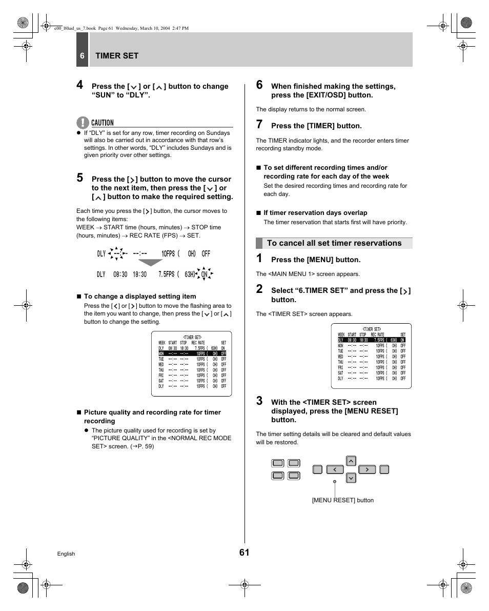 Sanyo DSR - 300 User Manual | Page 62 / 136