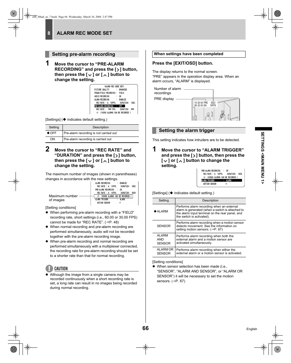 Sanyo DSR - 300 User Manual | Page 67 / 136