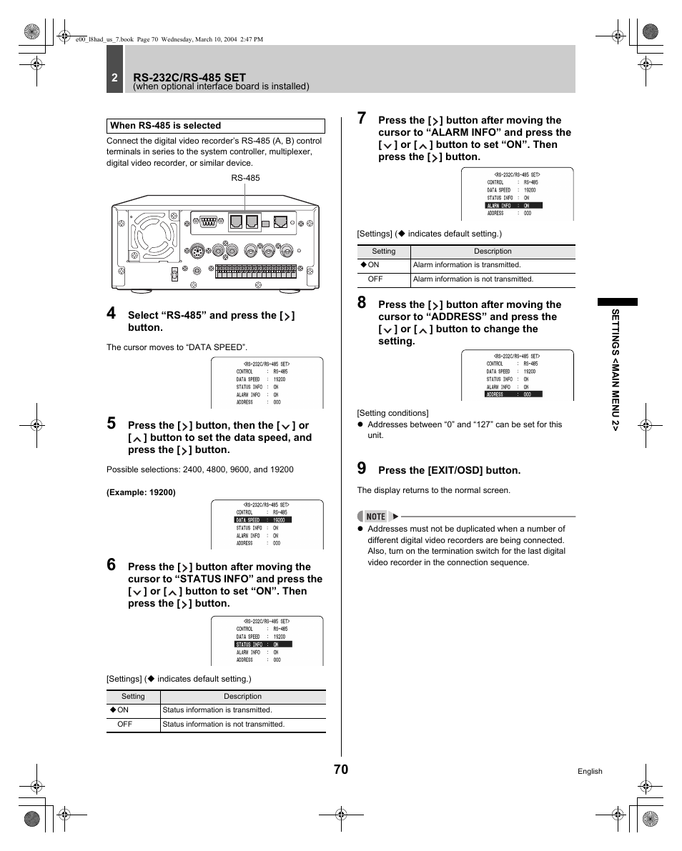 Sanyo DSR - 300 User Manual | Page 71 / 136