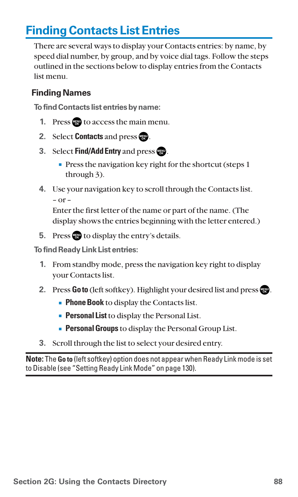 Finding contacts list entries | Sanyo PCS Vision PM-8200 User Manual | Page 100 / 257