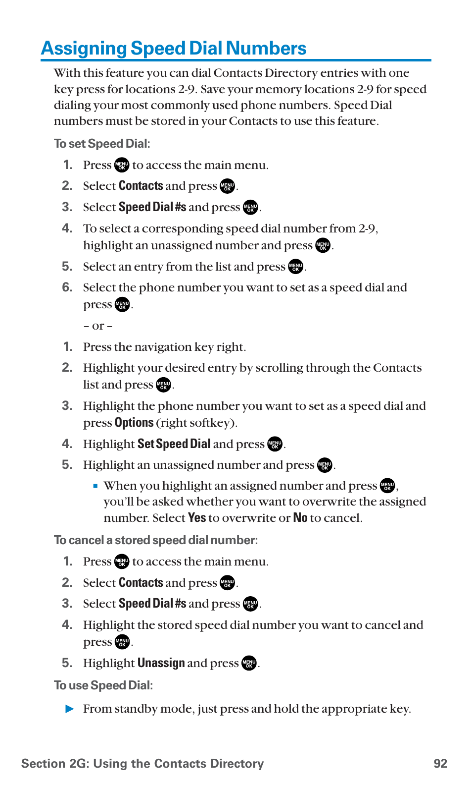 Assigning speed dial numbers | Sanyo PCS Vision PM-8200 User Manual | Page 104 / 257
