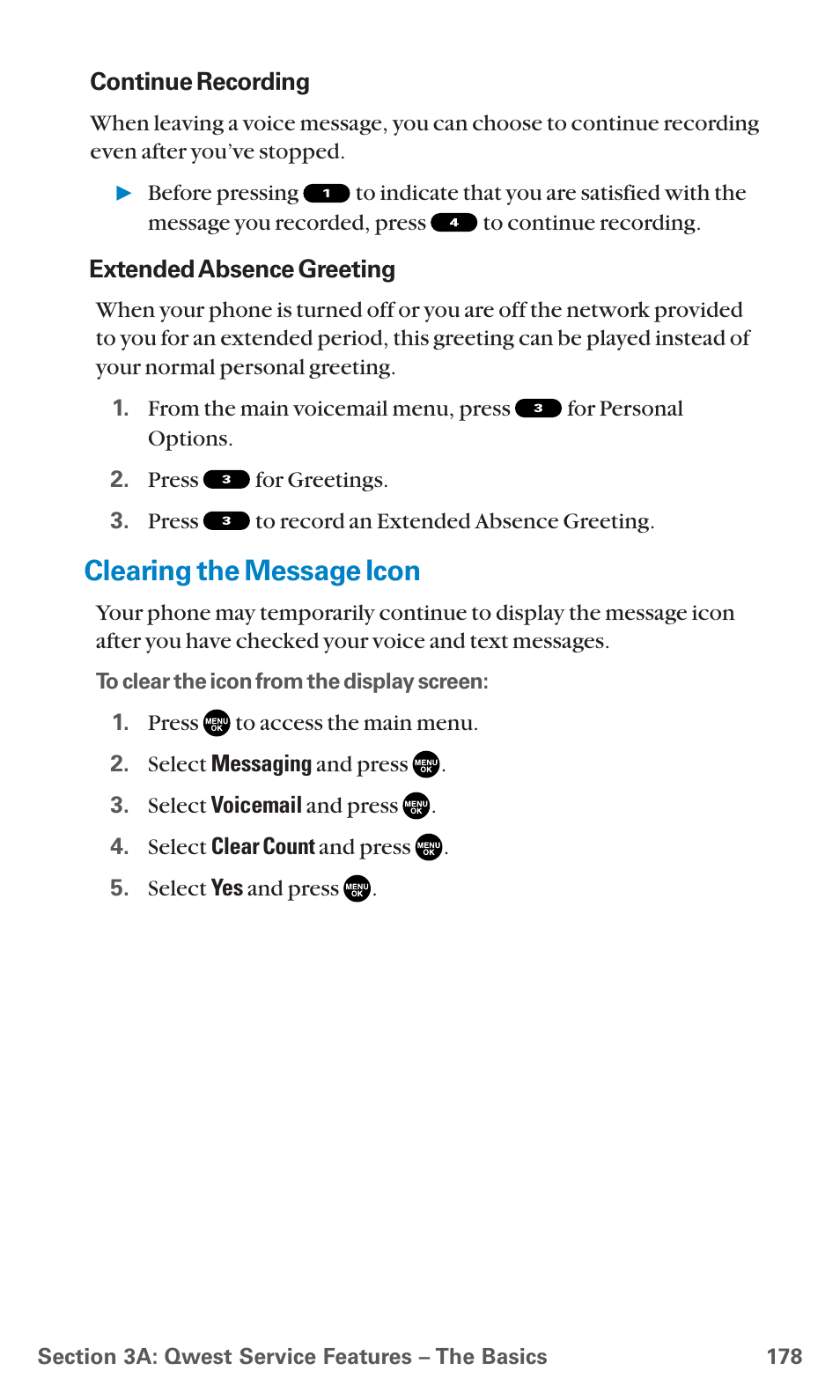 Clearing the message icon | Sanyo PCS Vision PM-8200 User Manual | Page 190 / 257