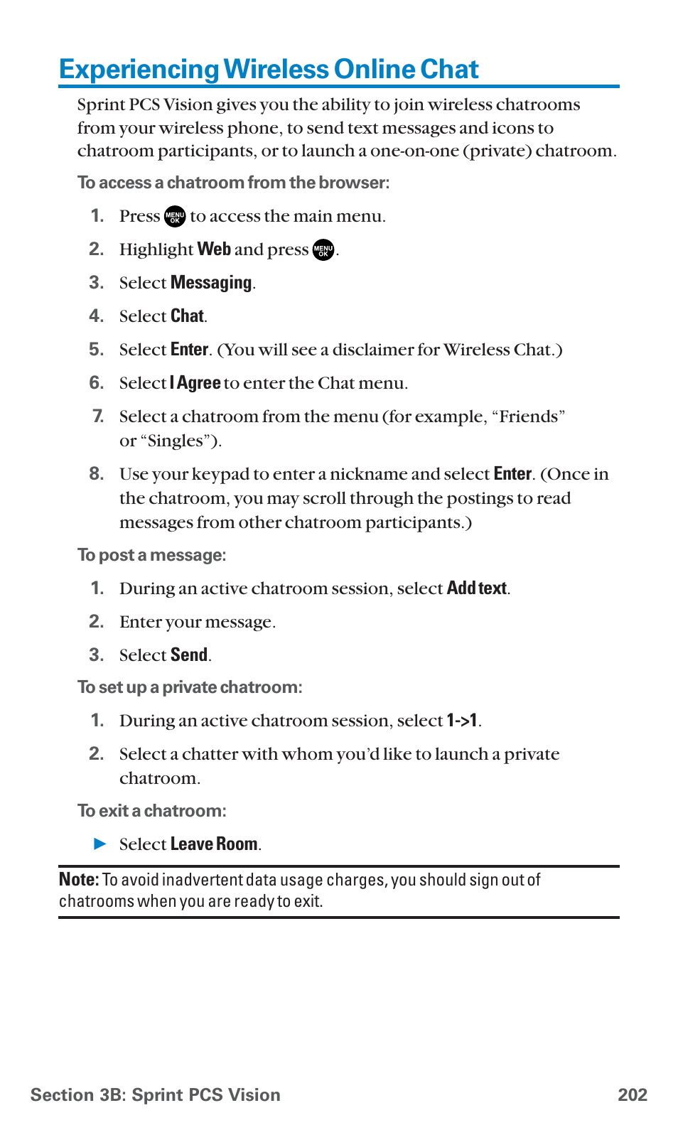 Experiencing wireless online chat | Sanyo PCS Vision PM-8200 User Manual | Page 214 / 257