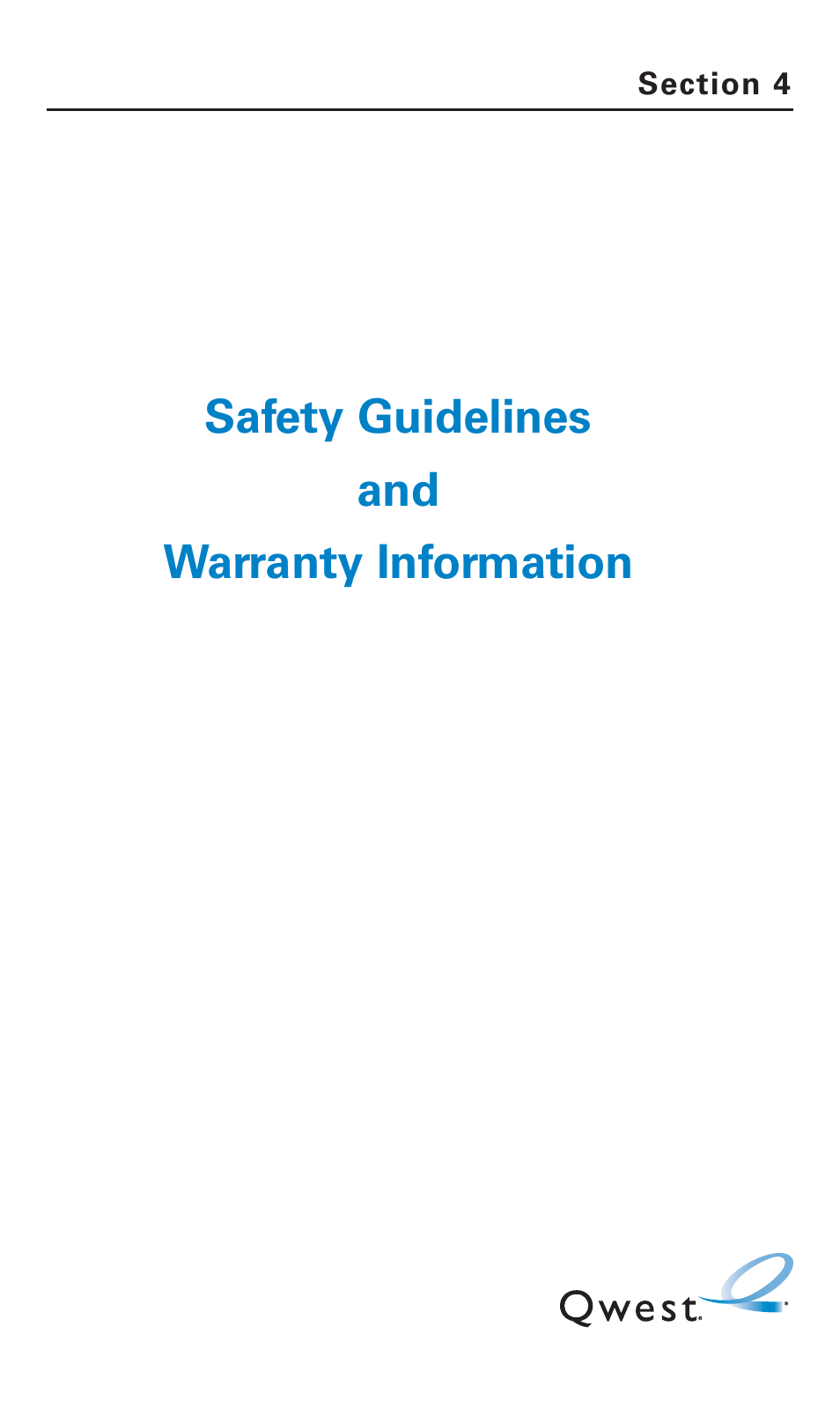 Section 4: safety and warranty information, Safety guidelines and warranty information | Sanyo PCS Vision PM-8200 User Manual | Page 229 / 257