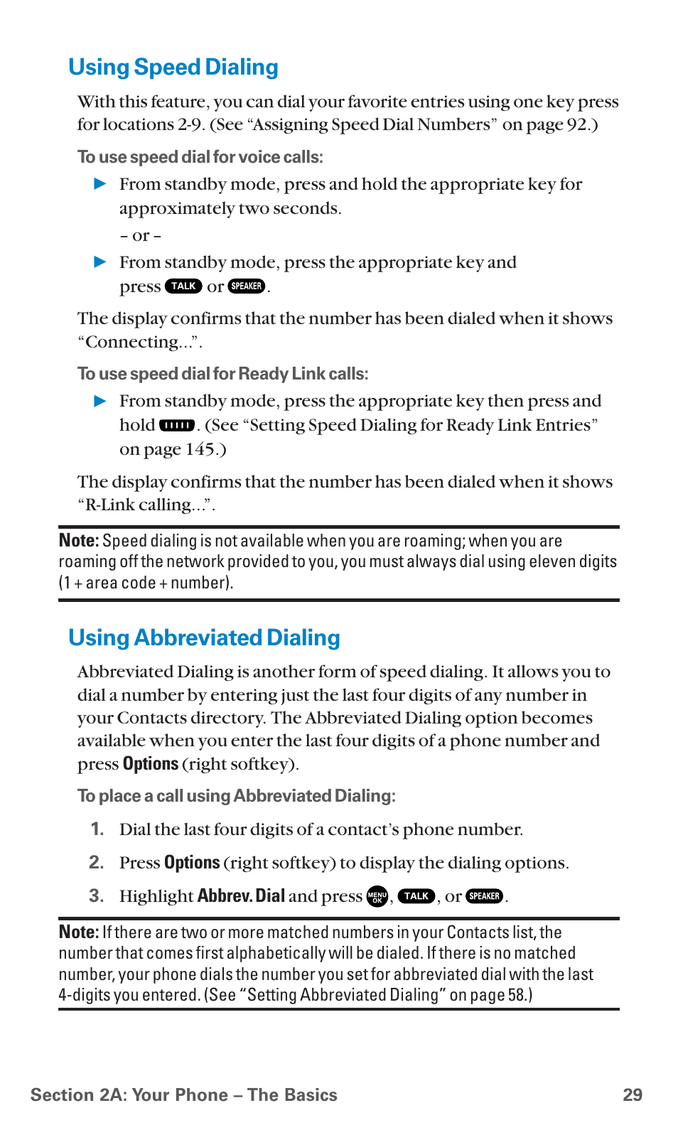 Using speed dialing, Using abbreviated dialing | Sanyo PCS Vision PM-8200 User Manual | Page 41 / 257