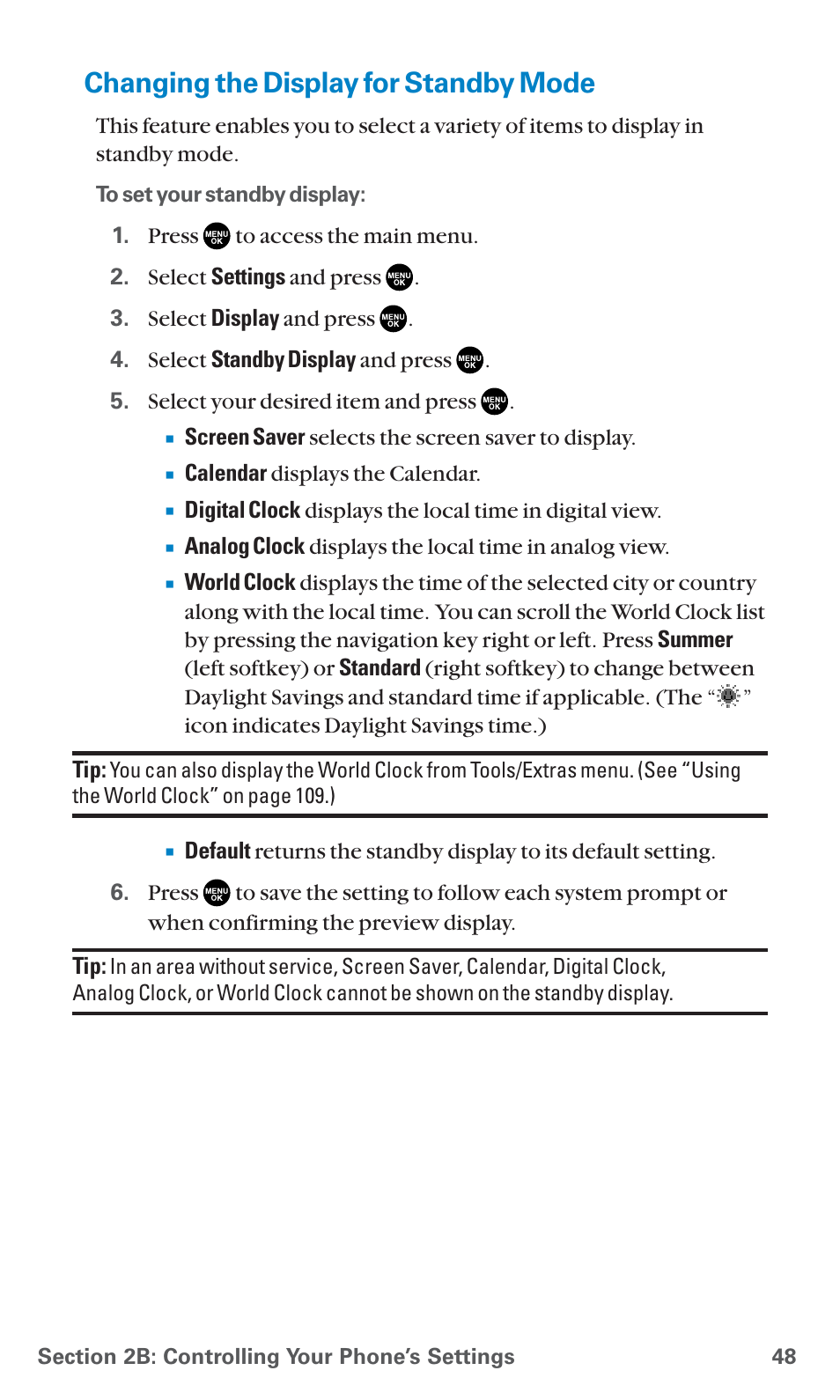 Changing the display for standby mode | Sanyo PCS Vision PM-8200 User Manual | Page 60 / 257