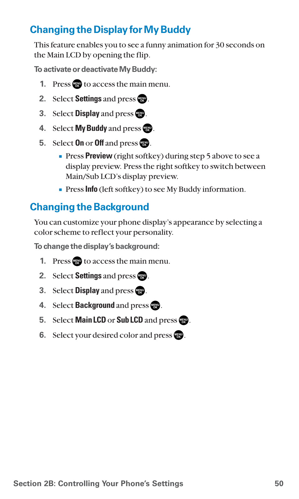 Changing the display for my buddy, Changing the background | Sanyo PCS Vision PM-8200 User Manual | Page 62 / 257