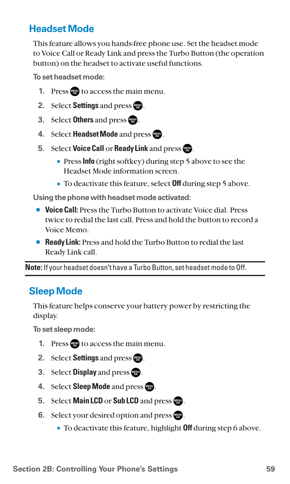 Headset mode, Sleep mode | Sanyo PCS Vision PM-8200 User Manual | Page 71 / 257