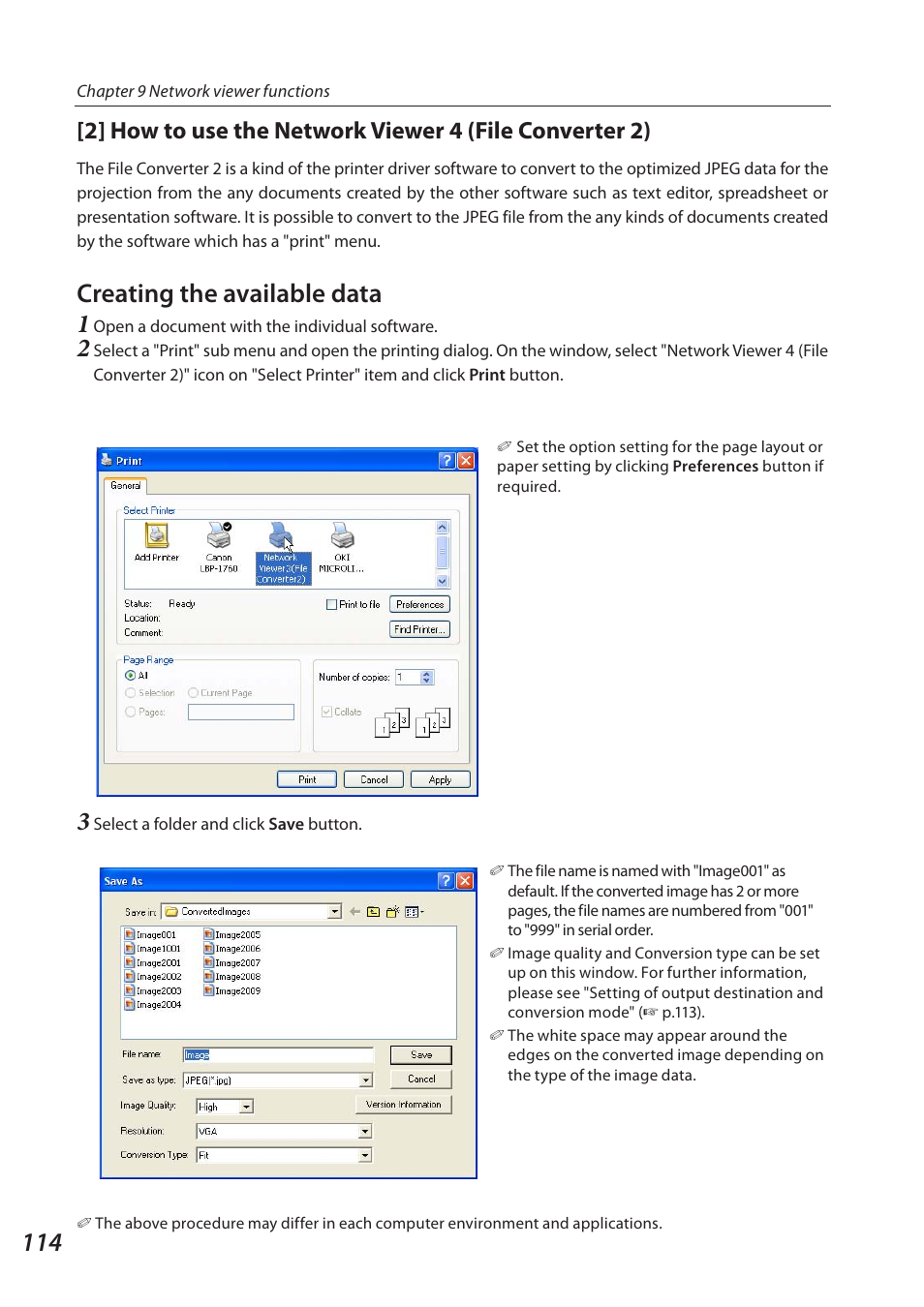 Creating the available data 1 | Sanyo QXXAVC922---P User Manual | Page 114 / 144