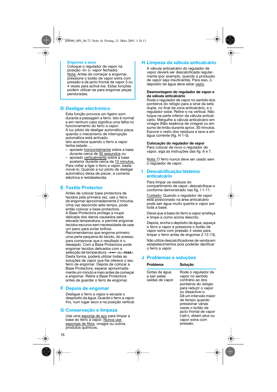 Braun SI 8590  EU User Manual | Page 16 / 56