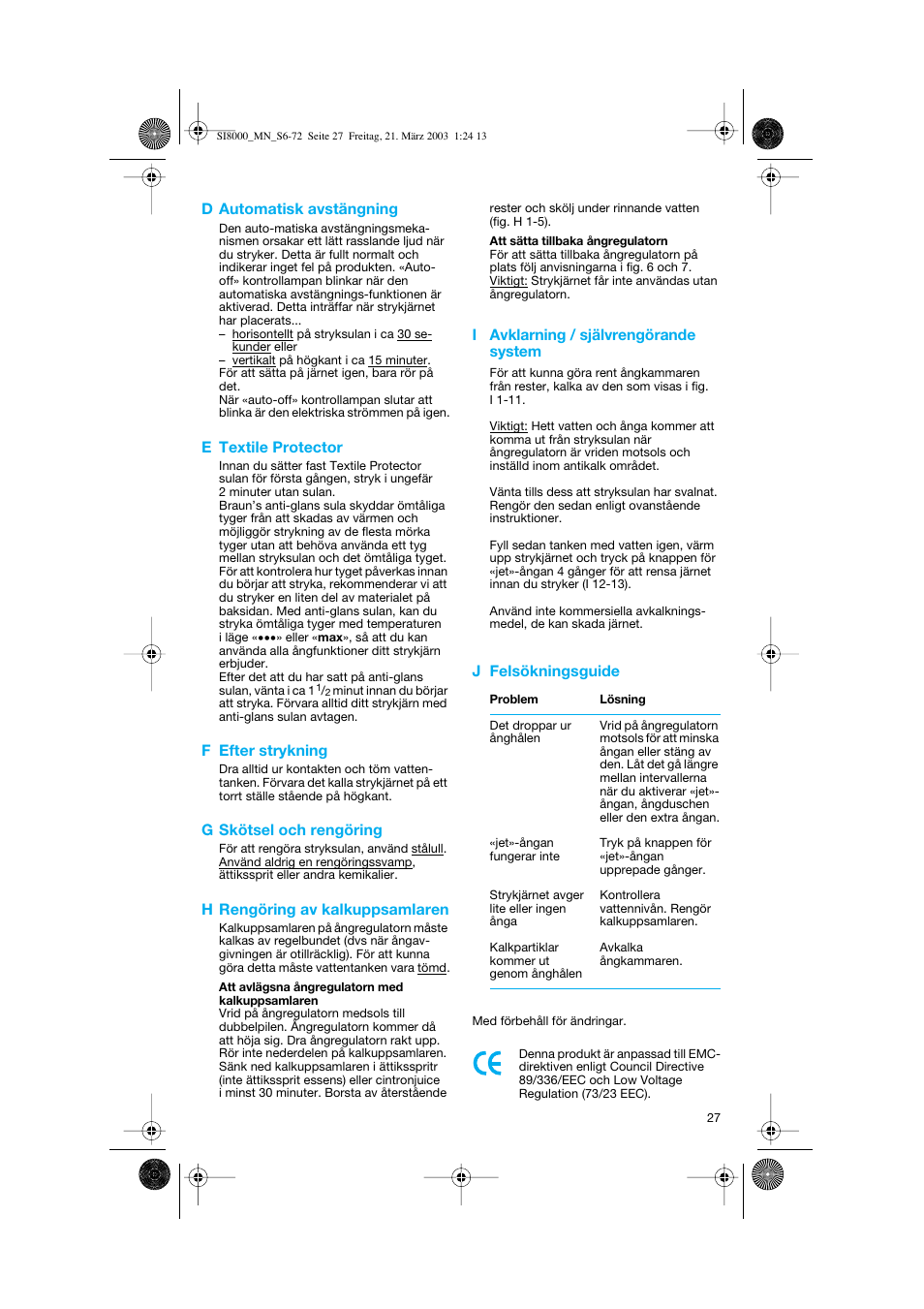 Braun SI 8590  EU User Manual | Page 27 / 56