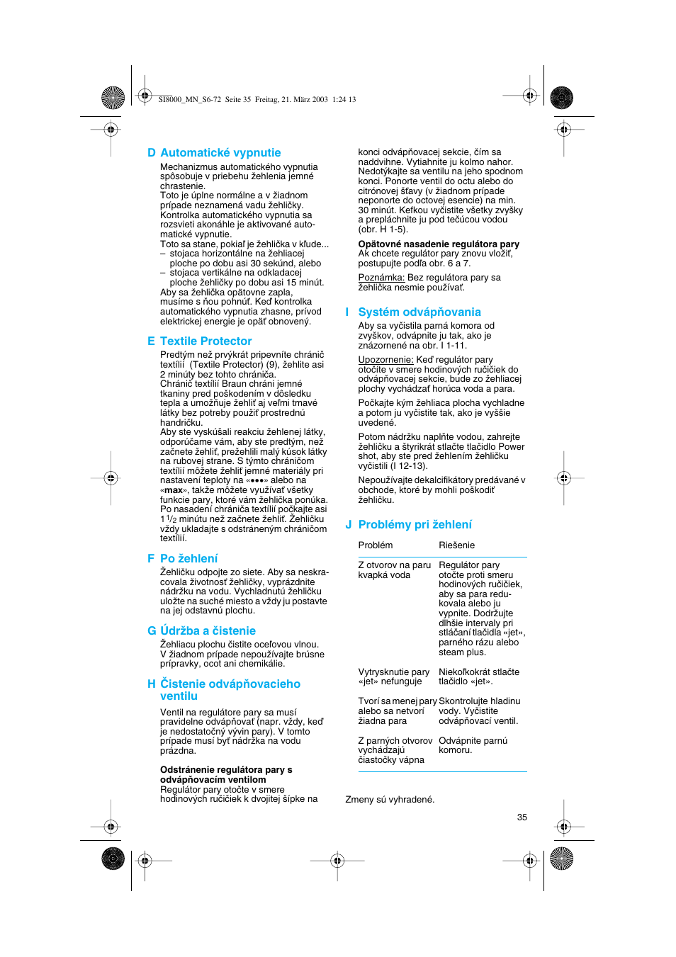 Braun SI 8590  EU User Manual | Page 35 / 56