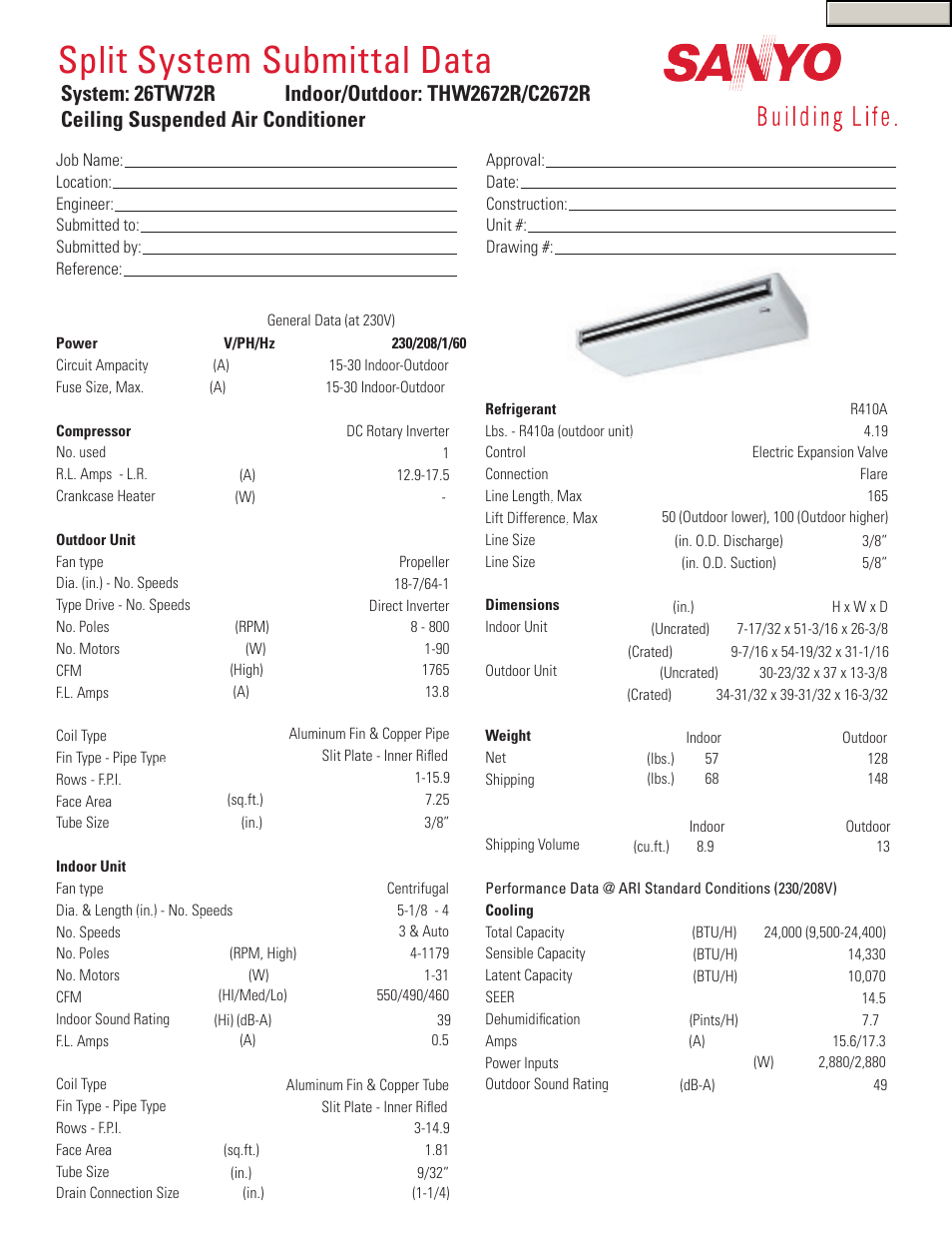 Sanyo 26TW72R User Manual | 2 pages