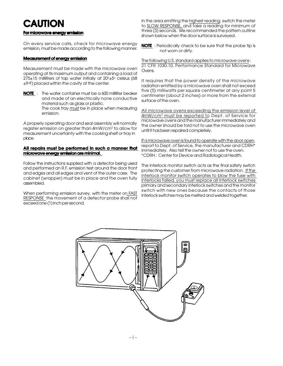 Caution | Sanyo EM-842WS User Manual | Page 13 / 34