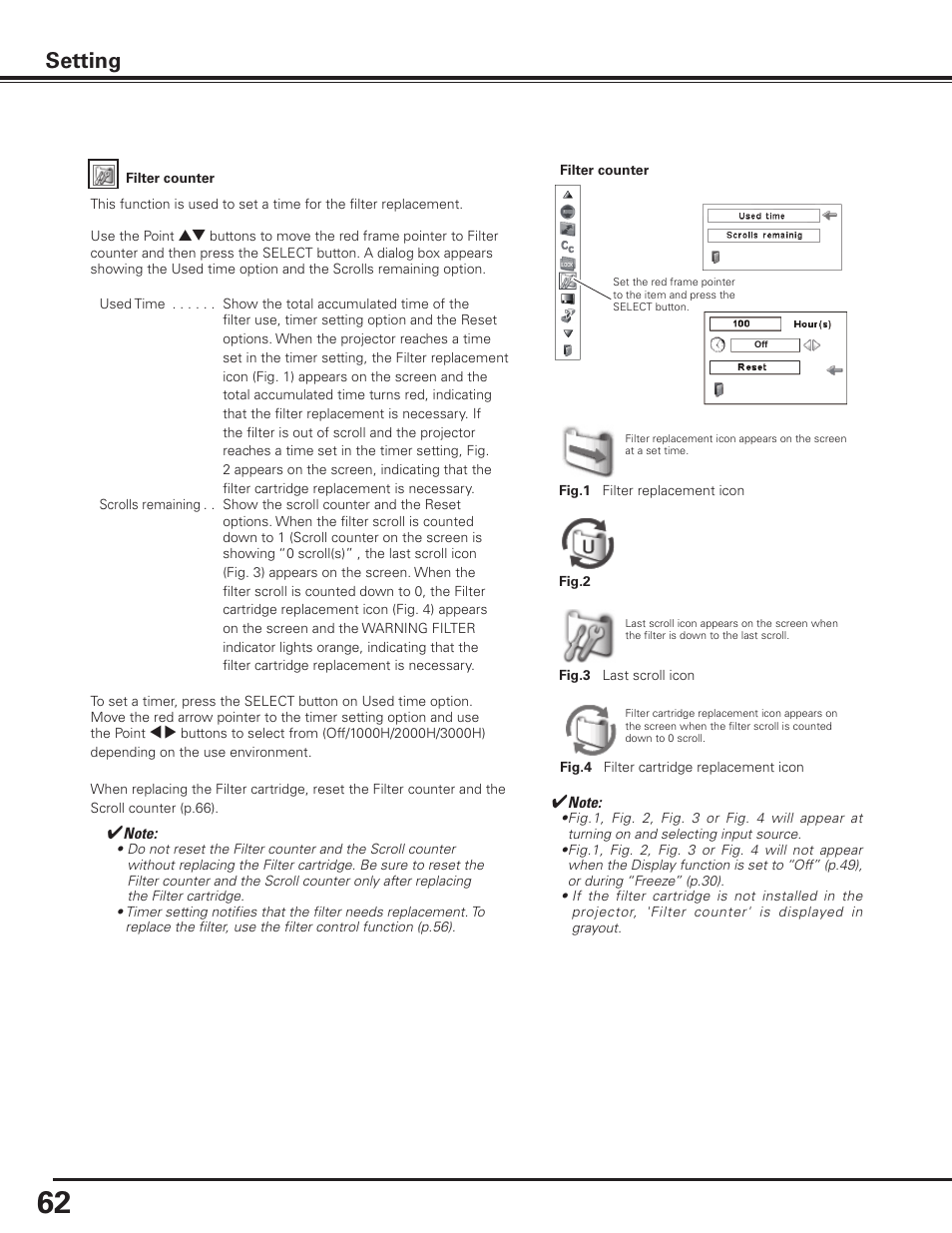 Setting | Sanyo PDG-DHT8000L User Manual | Page 62 / 94