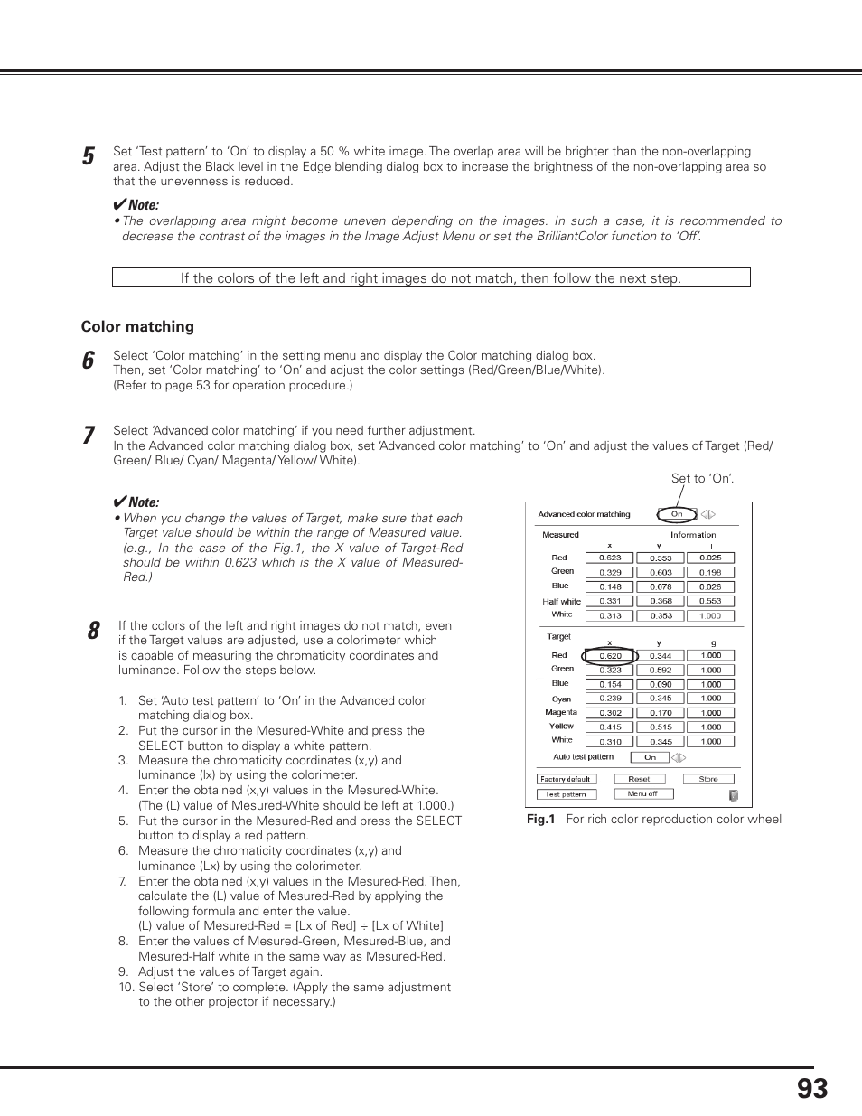 Sanyo PDG-DHT8000L User Manual | Page 93 / 94