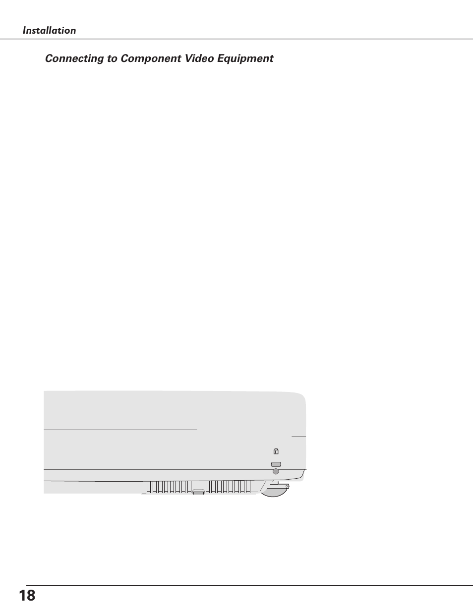 Connecting to component video equipment | Sanyo PLC-XL40 User Manual | Page 18 / 68