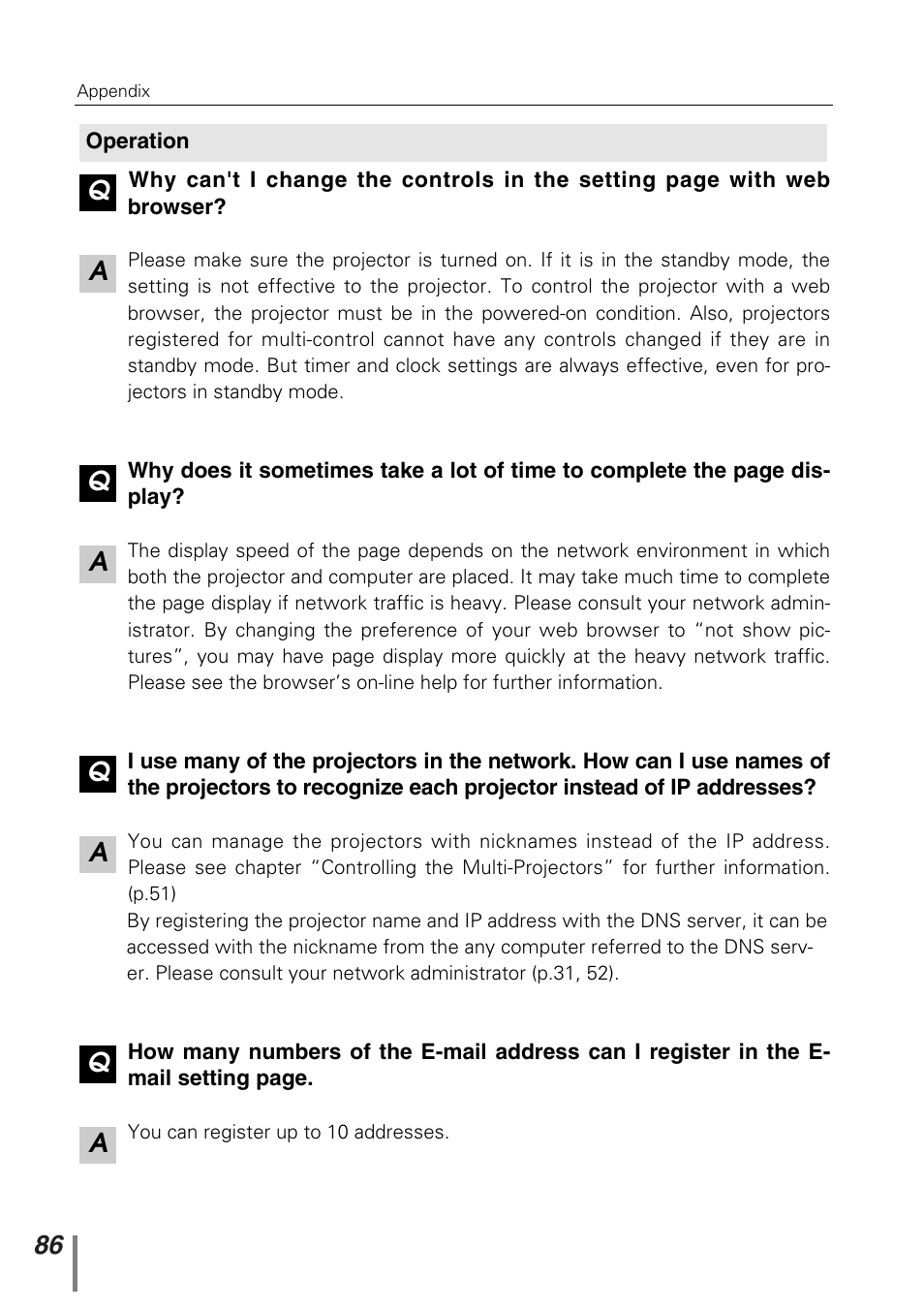 Sanyo POA-PN10 User Manual | Page 86 / 90