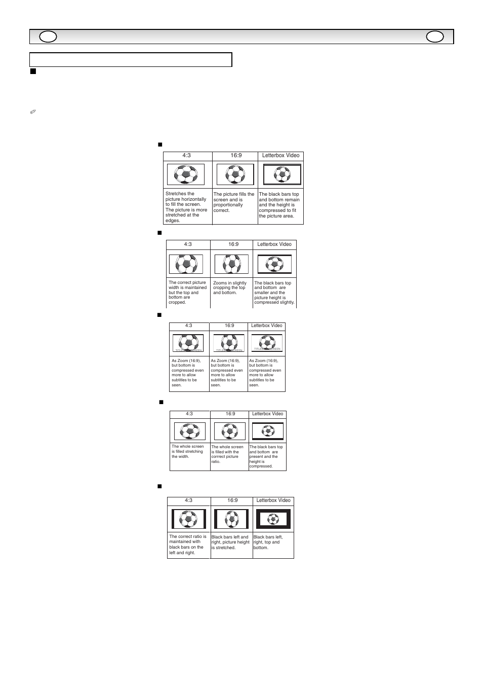 Opera, Opera tion tion, Selecting of picture size | Screen options | Sanyo CE42LM5WPR User Manual | Page 10 / 68