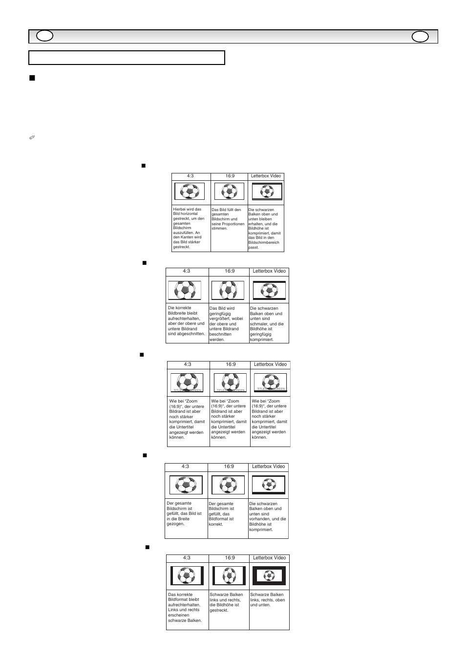 Bedienung, Bildgröße auswählen, Bildschirmeinstellungen | Sanyo CE42LM5WPR User Manual | Page 31 / 68