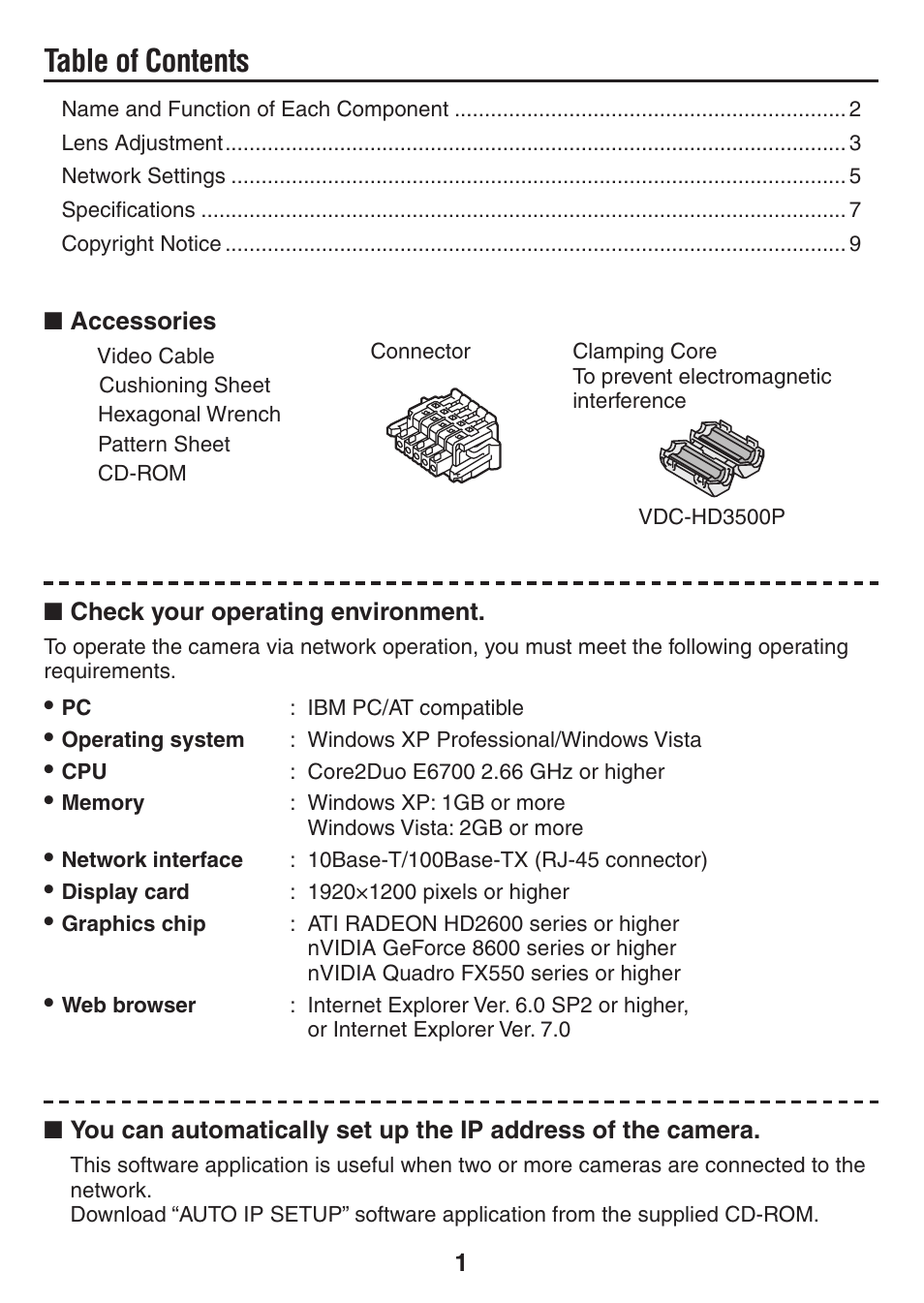 Sanyo VDC-HD3500P User Manual | Page 2 / 10