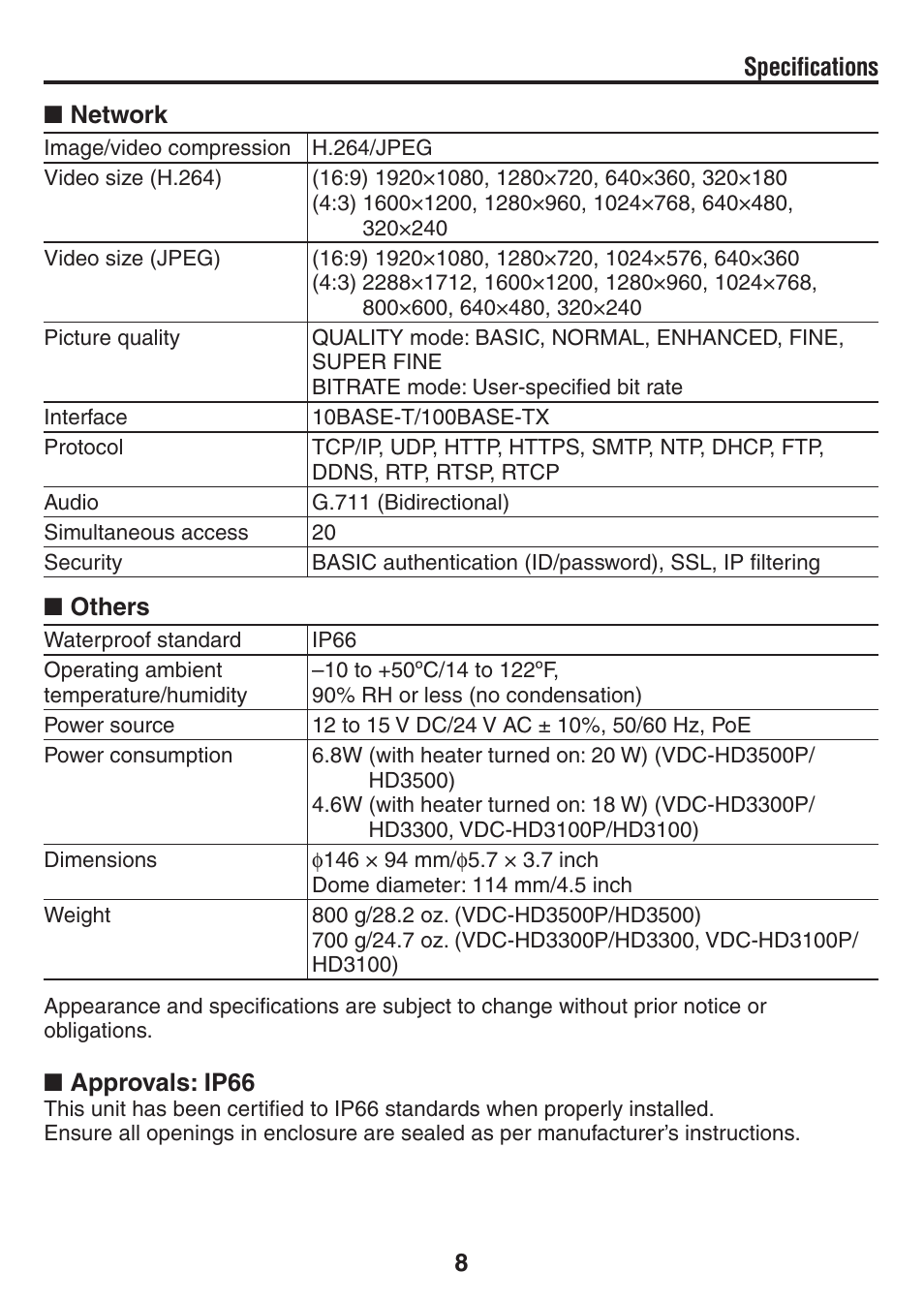 Sanyo VDC-HD3500P User Manual | Page 9 / 10