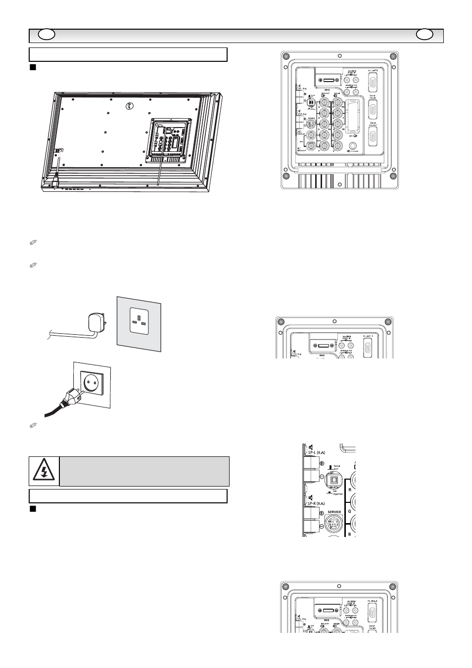 Inst, Inst alla alla tion tion, Step : 1 mains connection | Step : 2 connections | Sanyo CE32LM5R User Manual | Page 5 / 68