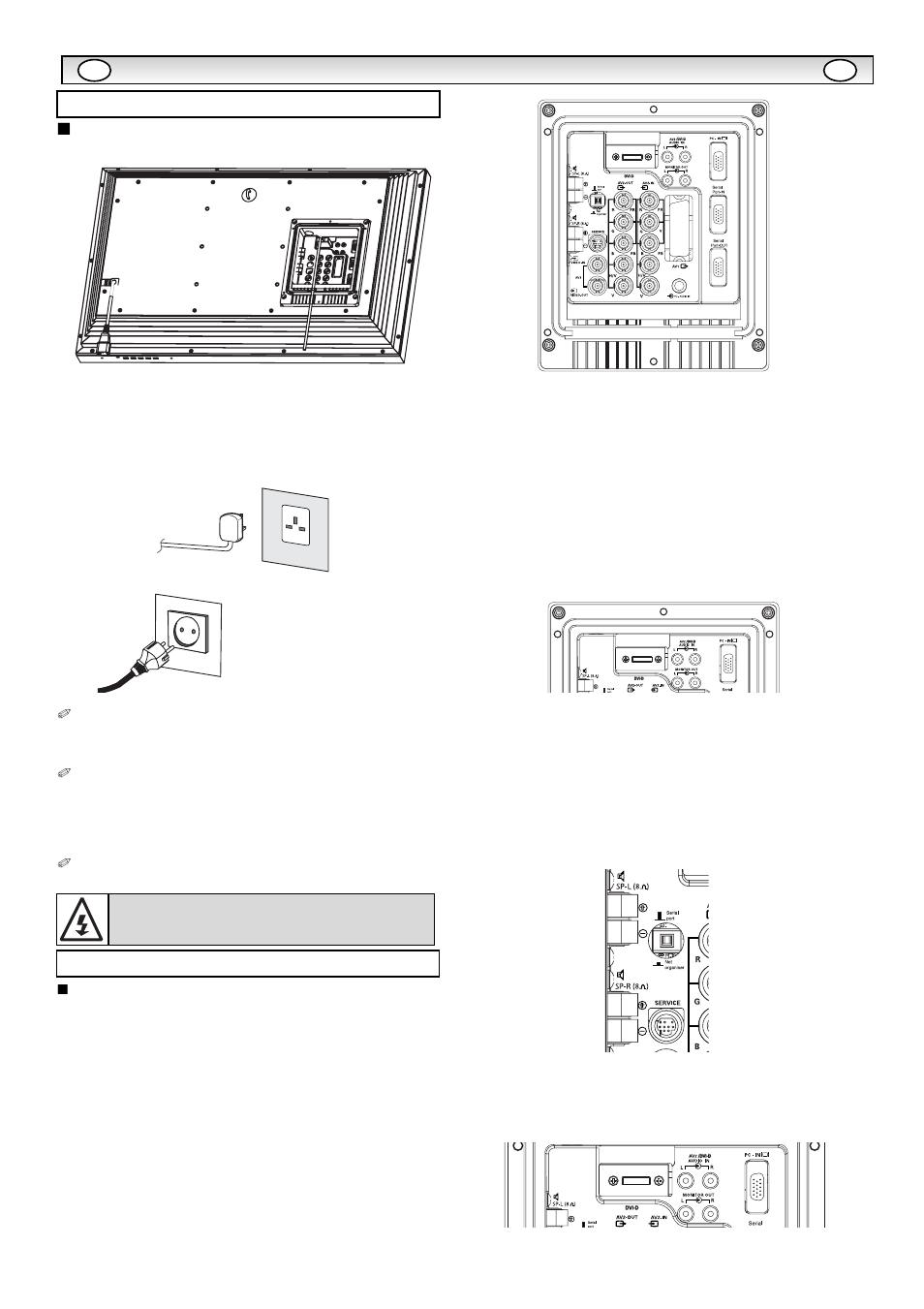 Inst, Inst alación alación, Paso 1: conexión a la alimentación | Paso : 2 conexiones | Sanyo CE32LM5R User Manual | Page 56 / 68