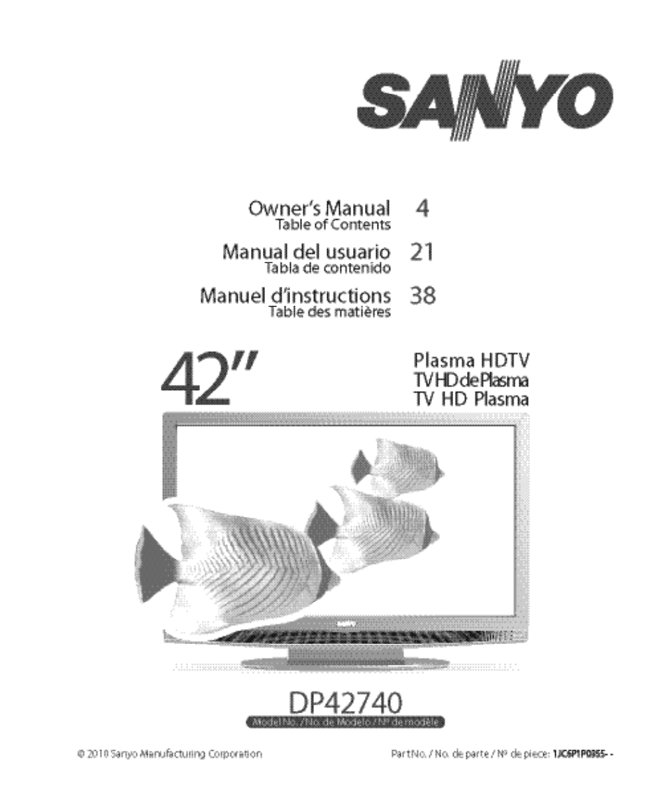 Sanyo DP42740 User Manual | 48 pages