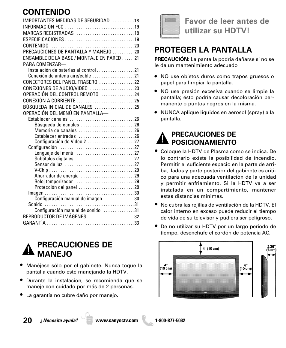 Sanyo DP42740 User Manual | Page 20 / 48