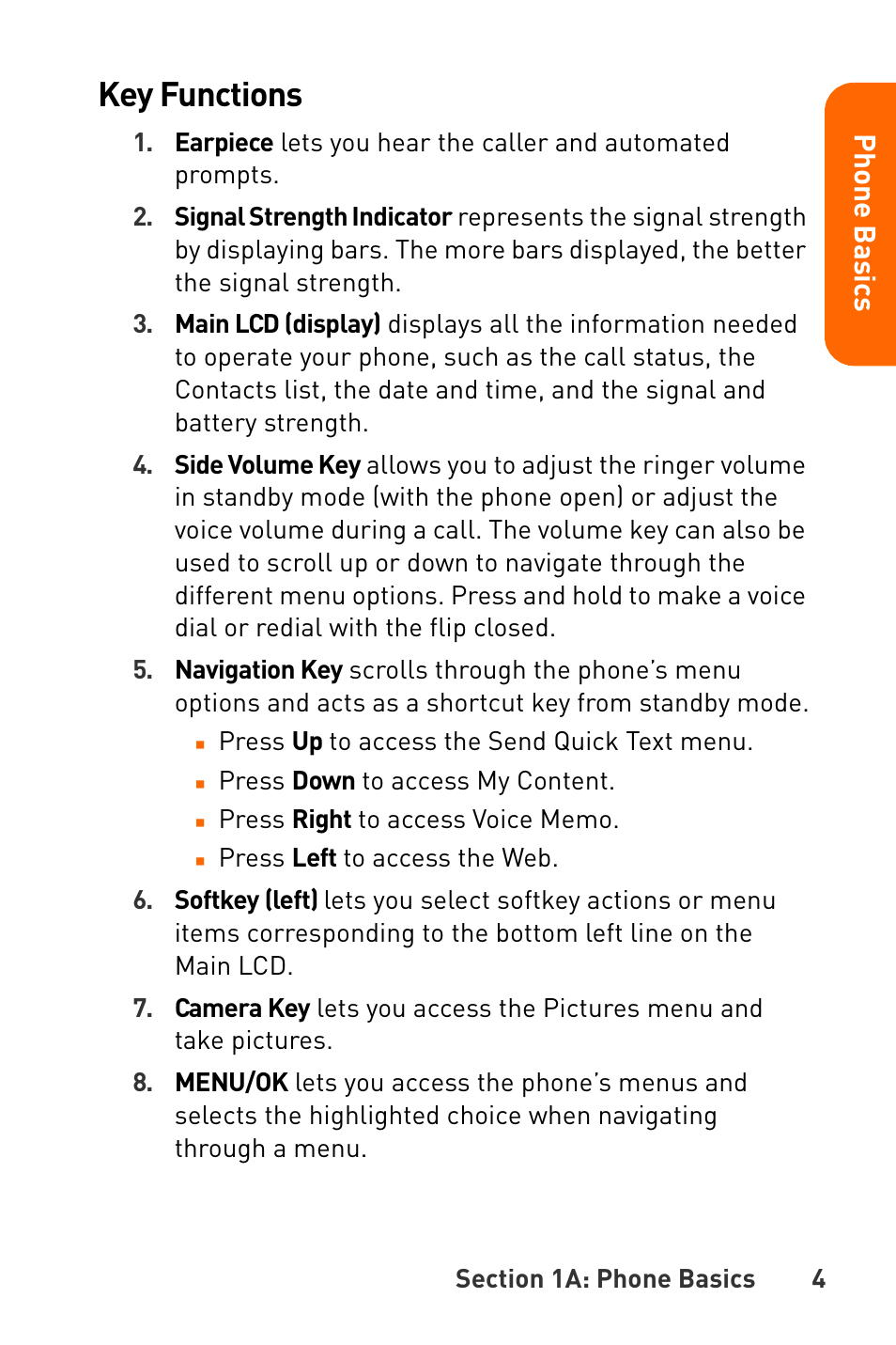 Key functions, Pho n e ba s ics | Sanyo Katana User Manual | Page 17 / 216