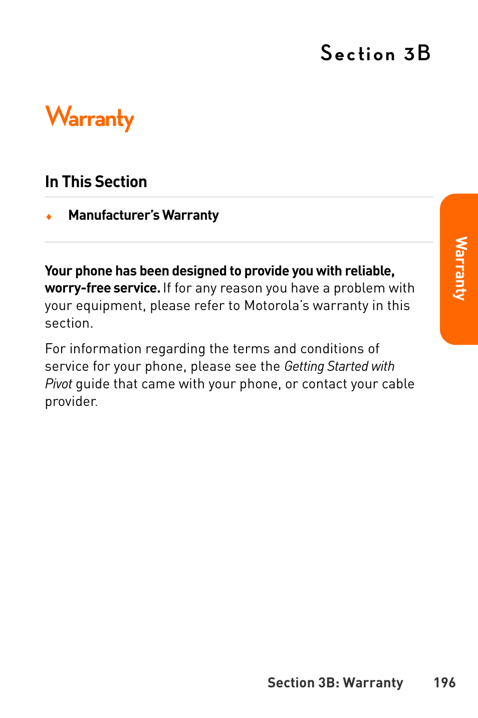 Warranty, 3b. warranty | Sanyo Katana User Manual | Page 209 / 216