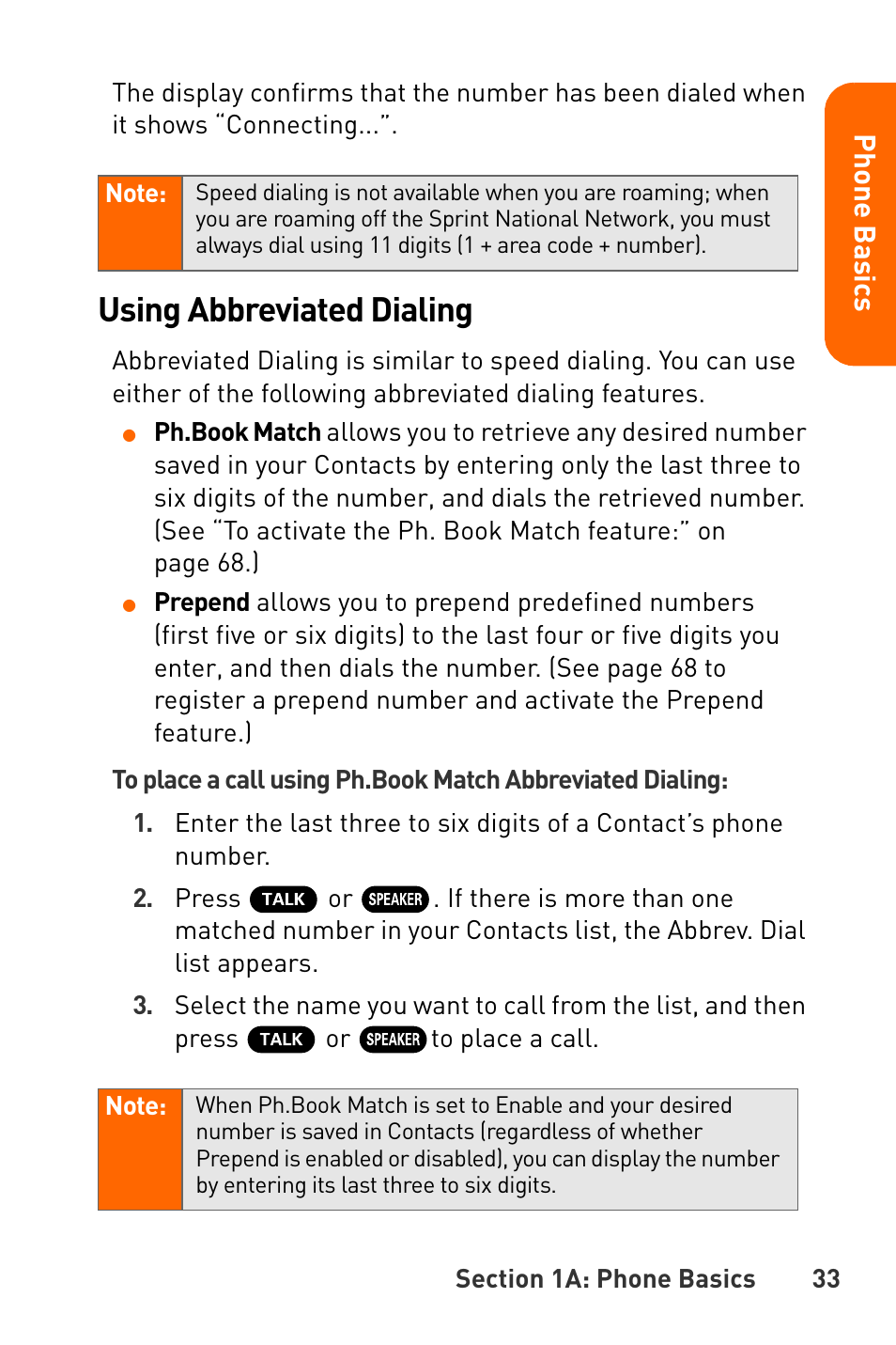 Using abbreviated dialing | Sanyo Katana User Manual | Page 46 / 216