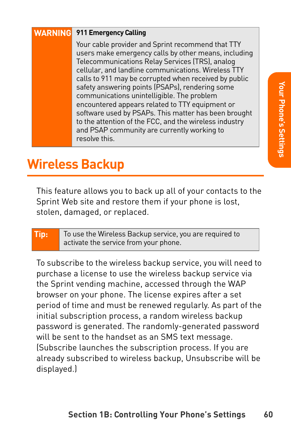 Wireless backup | Sanyo Katana User Manual | Page 73 / 216