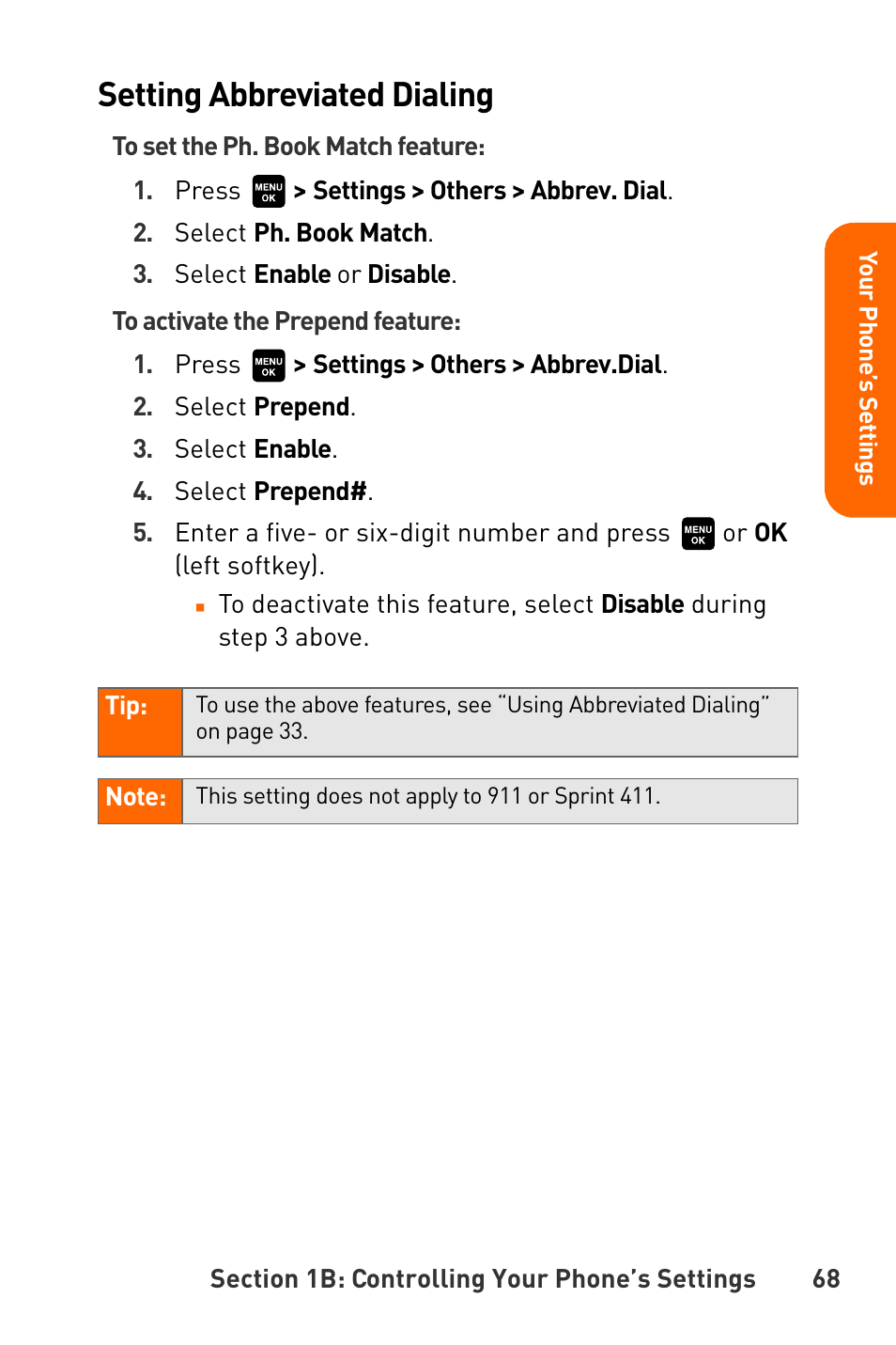 Setting abbreviated dialing | Sanyo Katana User Manual | Page 81 / 216