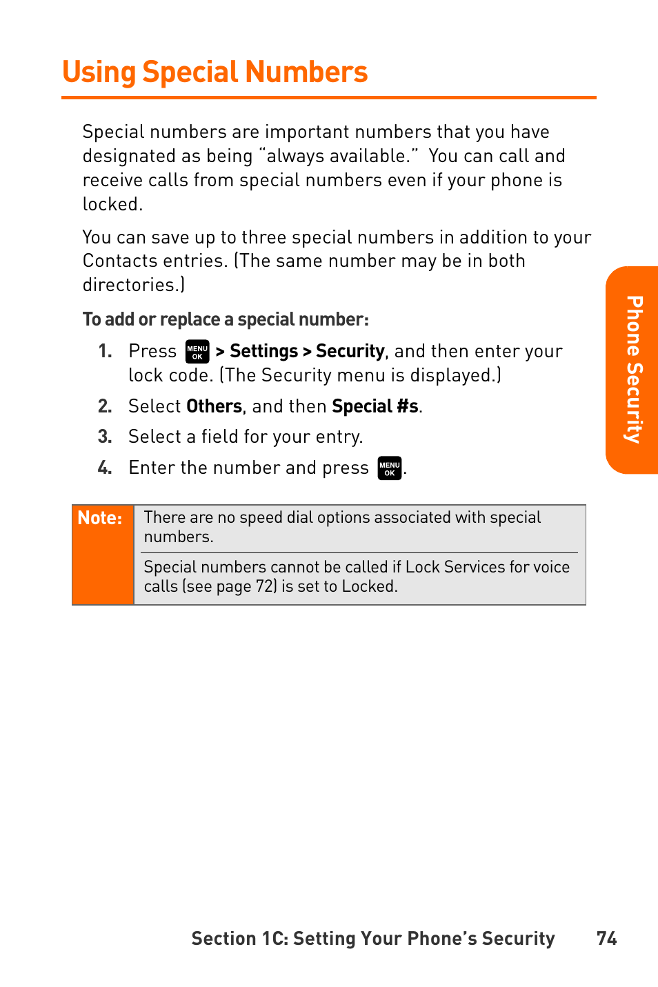 Using special numbers | Sanyo Katana User Manual | Page 87 / 216