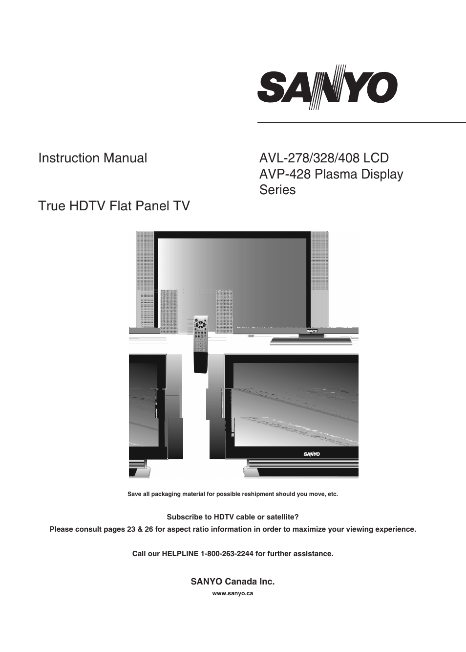 Sanyo AVL-408 User Manual | 44 pages