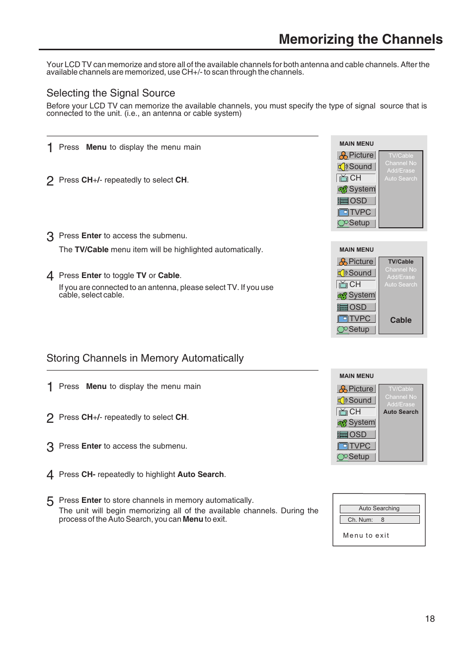 Selecting the signal source | Sanyo AVL-408 User Manual | Page 21 / 44