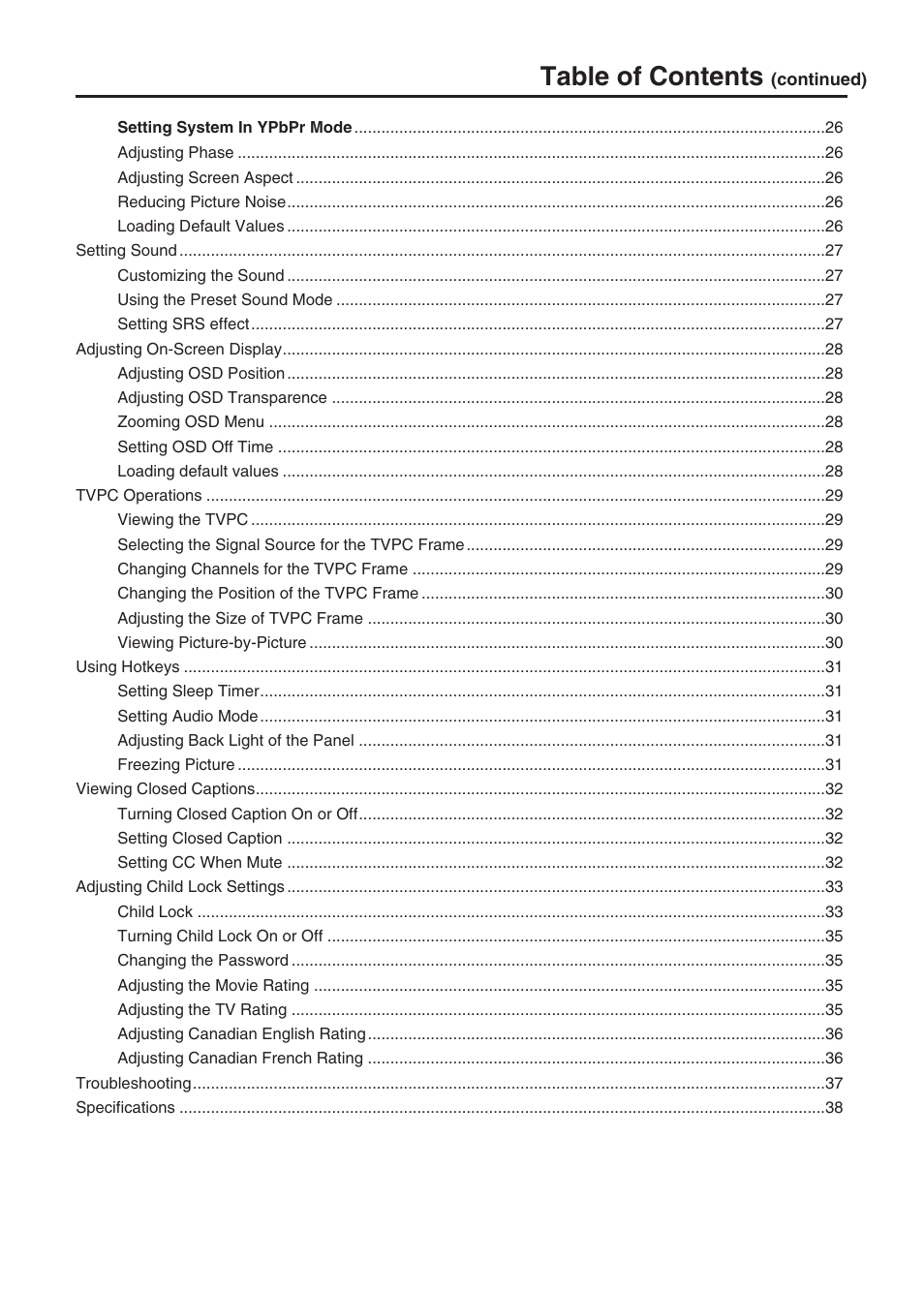 Sanyo AVL-408 User Manual | Page 3 / 44