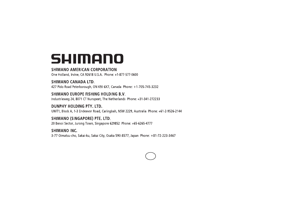 Shimano 201DC User Manual | Page 48 / 48