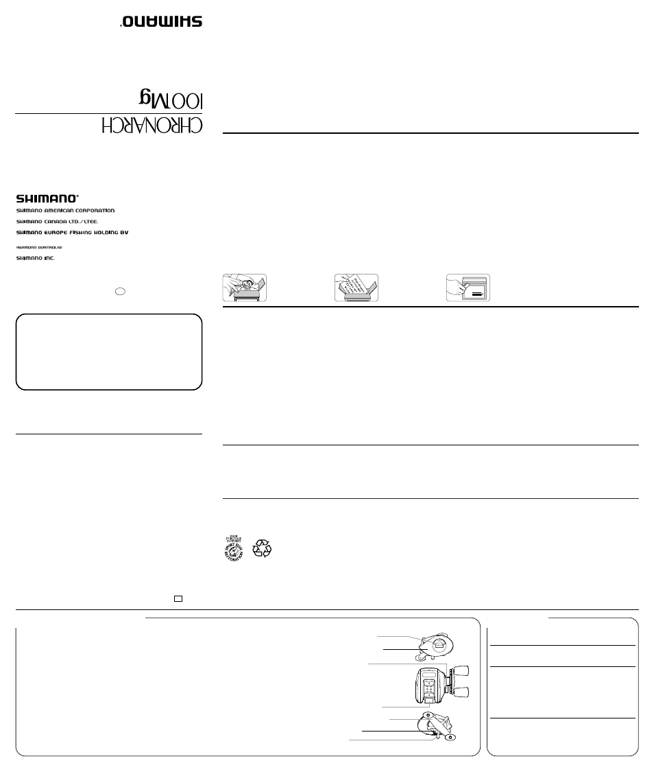 Shimano Fishing Equipment User Manual | 2 pages