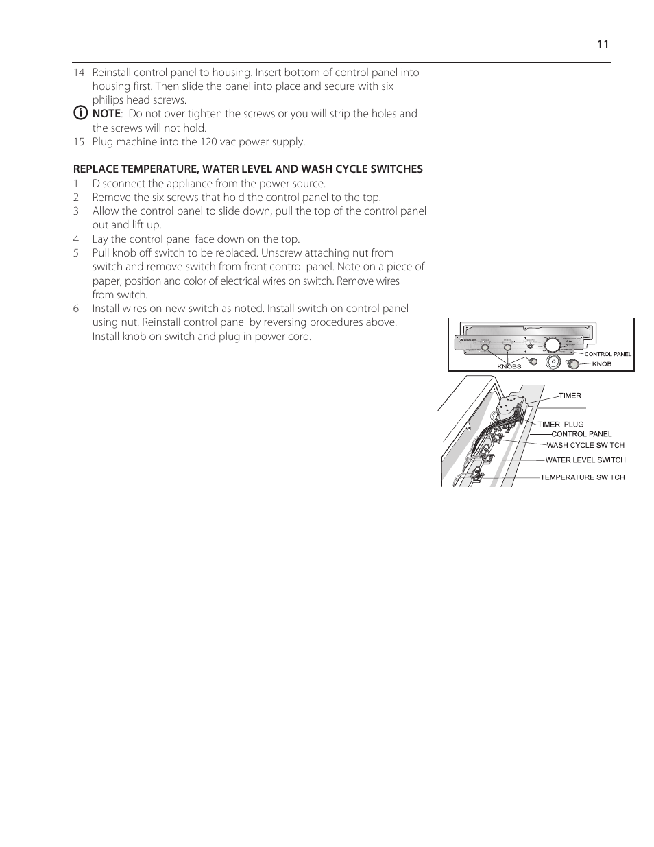 Staber Industries HXW2305 User Manual | Page 11 / 20