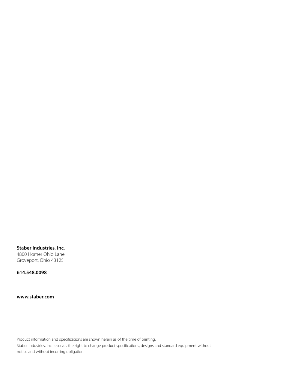 Staber Industries HXD2304E User Manual | Page 8 / 8