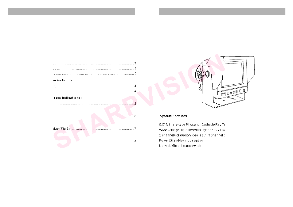 Inch car rear view er | Sharpvision RM-111 User Manual | Page 3 / 8
