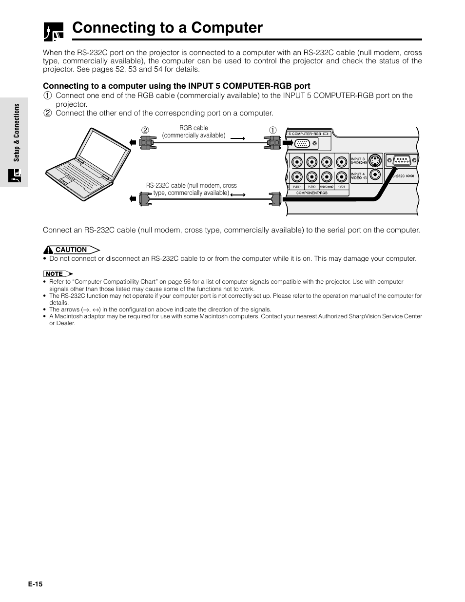 Connecting to a computer | Sharpvision XV-Z9000U User Manual | Page 15 / 61